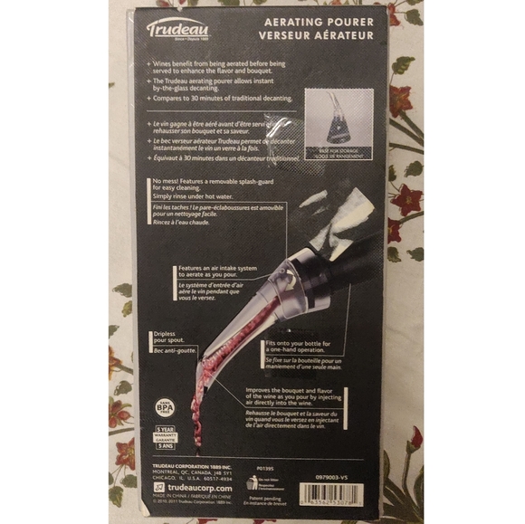 💰SOLD💰Trudeau wine aerator💰 - Picture 4 of 5